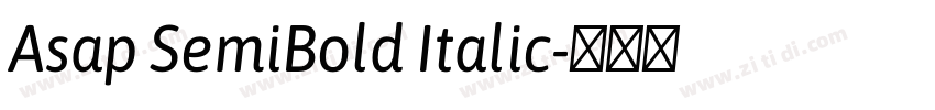 Asap SemiBold Italic字体转换